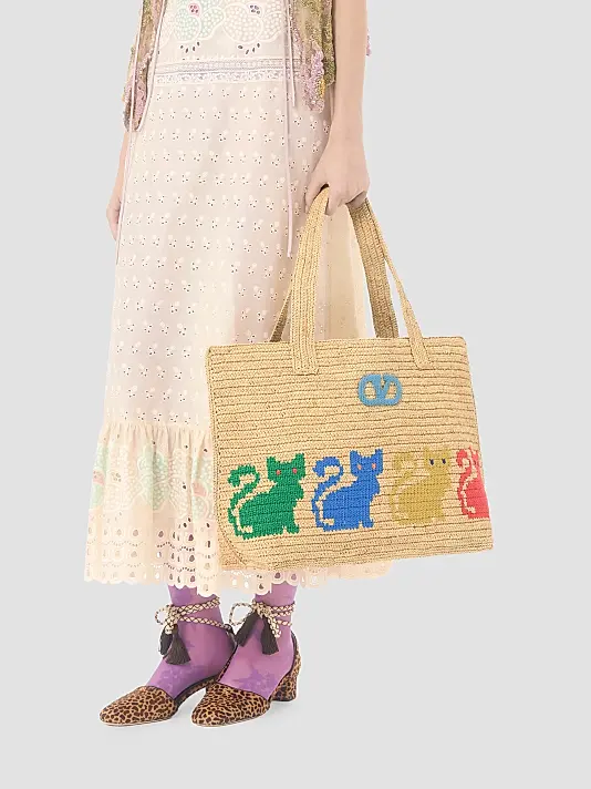 Raffia Tote Bag Full Size Image 4