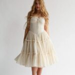 The Fae Midi Dress in Chantilly Thumbnail 1